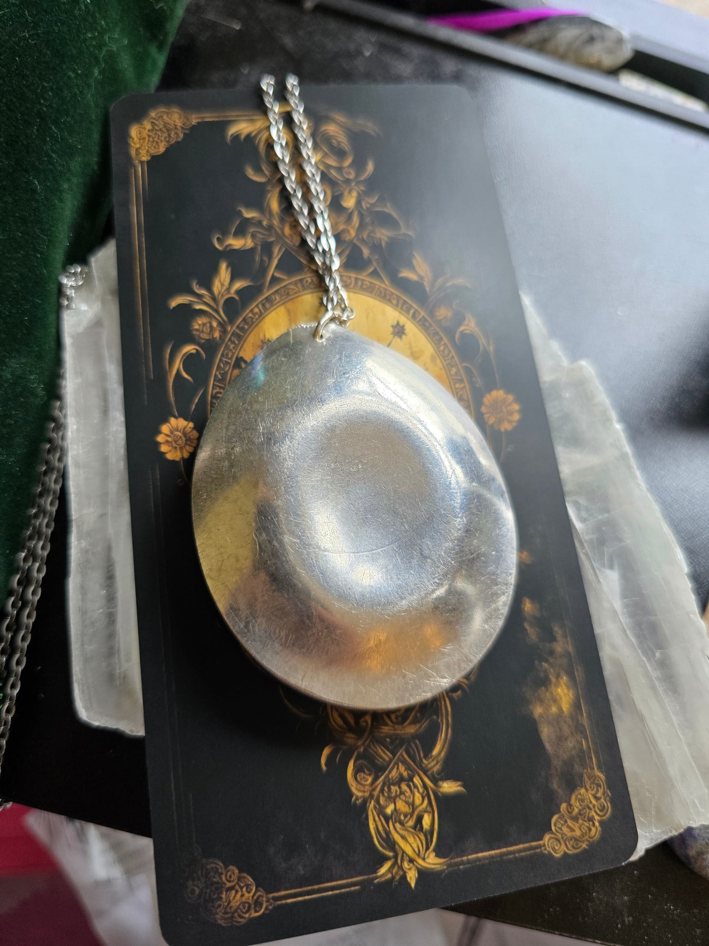 Vintage Turquoise Spoon Pendant