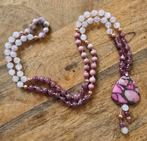 The Rhodonite Mala Necklace