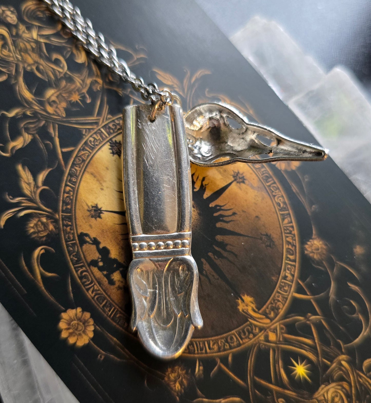 Vintage Crow Necklace