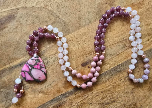 The Rhodonite Mala Necklace